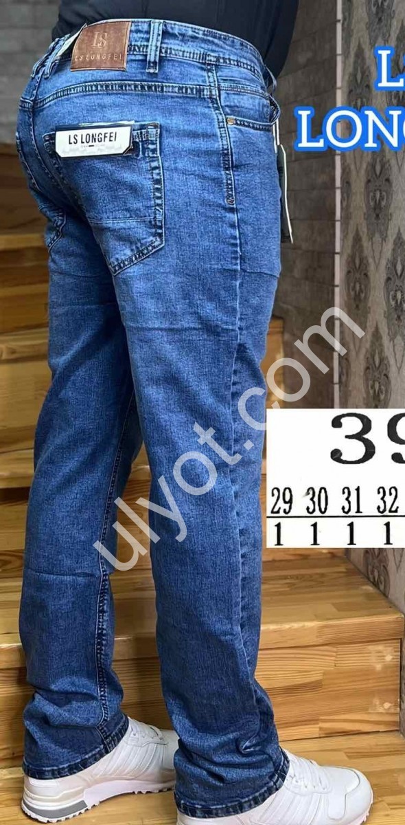 ДЖИНСЫ LONGFEI (29-38) Т.СИНИЙ 393