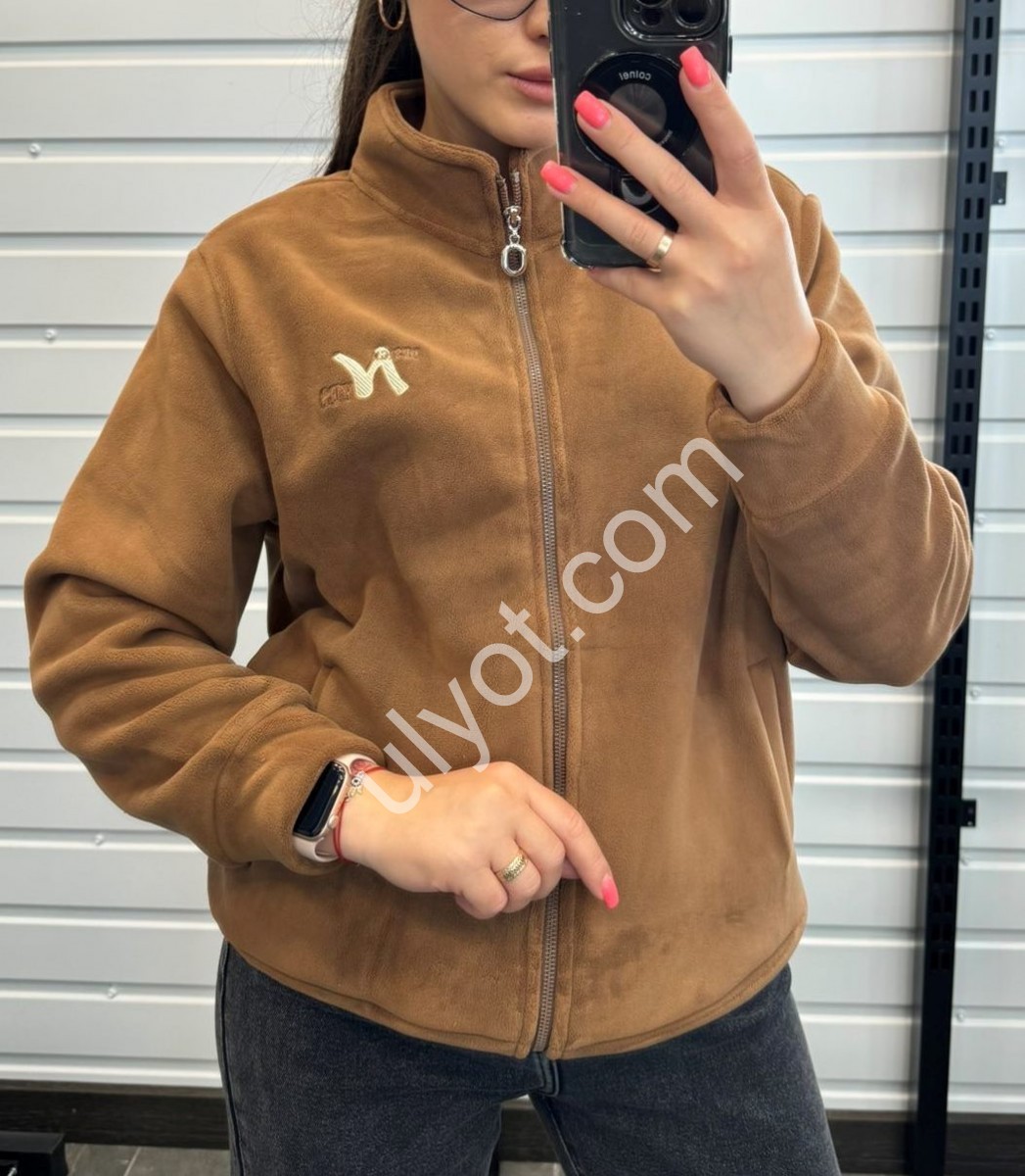 КОФТА JJF (XL-3XL) ПЛЮШ МАЛИНА 371140