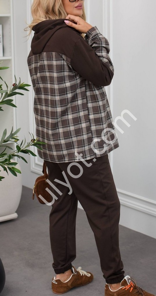 КОСТЮМ (50-62) МАНЖЕТ ШОКОЛАД 212