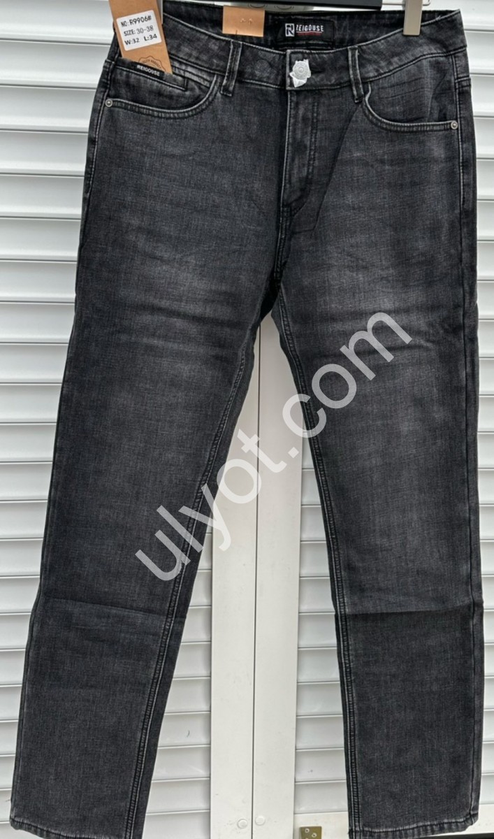 ДЖИНСЫ REIGOUSE (30-38) ФЛИС ГРАФИТ 9906