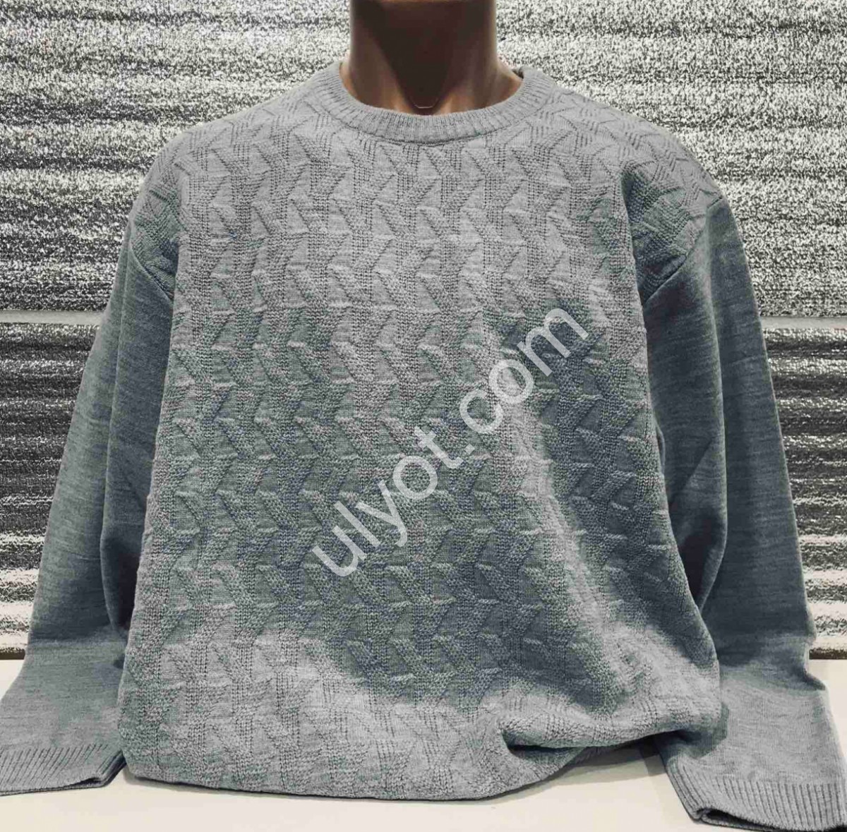 СВИТЕР DEVANTI (3XL-5XL) СЕРЫЙ 73536-1