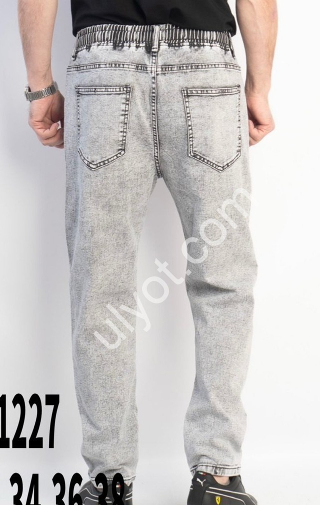 ДЖИНСЫ GAXGAX (29-38) СЕРЫЙ 1227