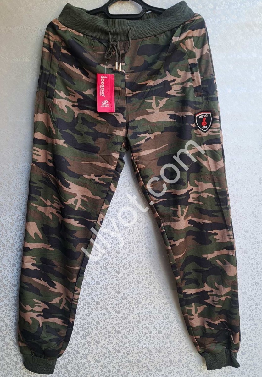 СПОРТ.ШТАНЫ (M-3XL) МАНЖЕТ ХАКИ 615/1