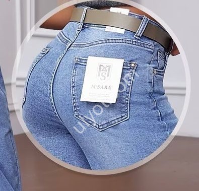ДЖИНСЫ M.SARA (S-2XL) Т.СИНИЙ 1102-4