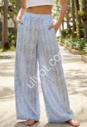 ШТАНЫ (44-50) ПРЯМОЙ ГОЛУБОЙ-ГОРОХ 26S-54