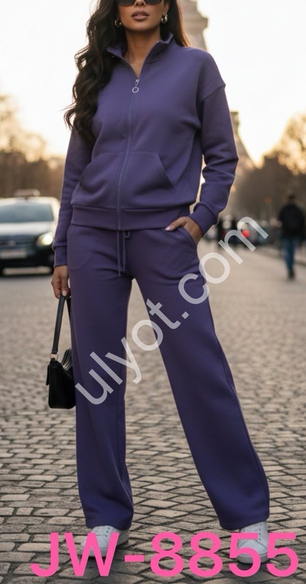 КОСТЮМ (L-4XL) ПРЯМОЙ ФИОЛЕТ 8855