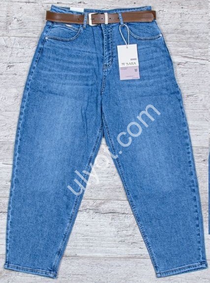 ДЖИНСЫ M.SARA (M-3XL) Т.СИНИЙ 325-4