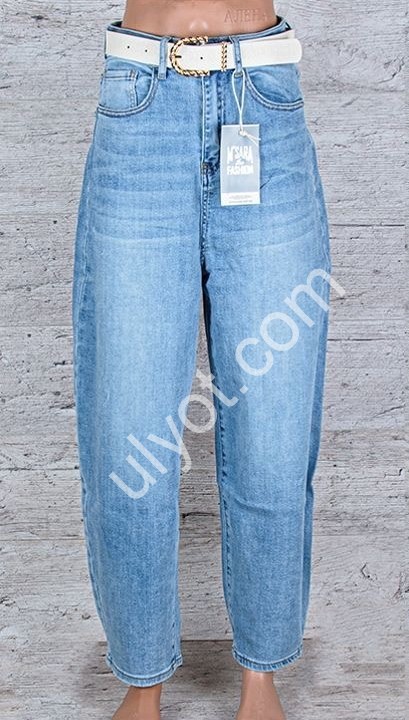 ДЖИНСЫ M.SARA (XS-XL) СИНИЙ 1386-Н