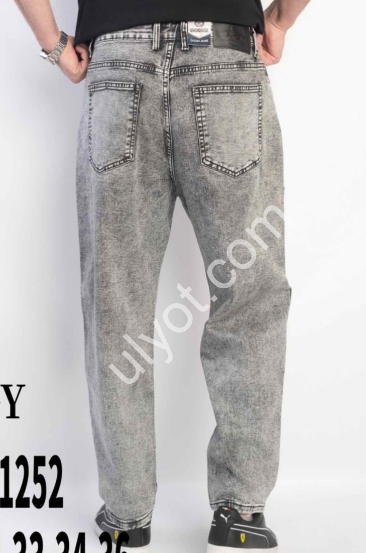 ДЖИНСЫ GAXGAX (28-36) СЕРЫЙ 1252