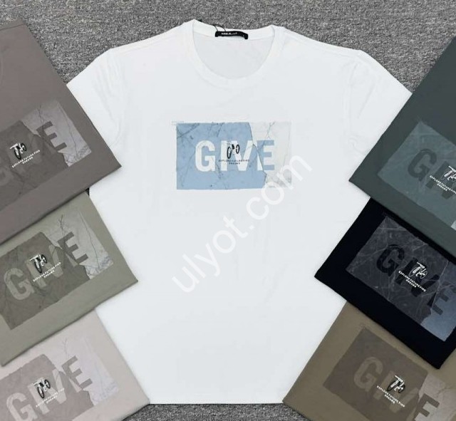 ФУТБОЛКА (M-3XL) СВ.БЕЖЕВЫЙ 1001