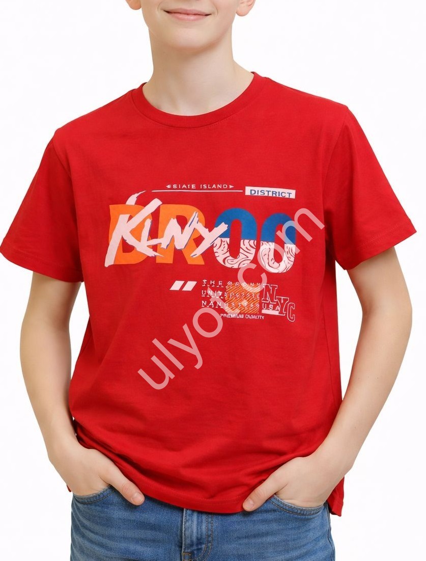 ФУТБОЛКА  (7-12 ЛЕТ) BROO КРАСНЫЙ 