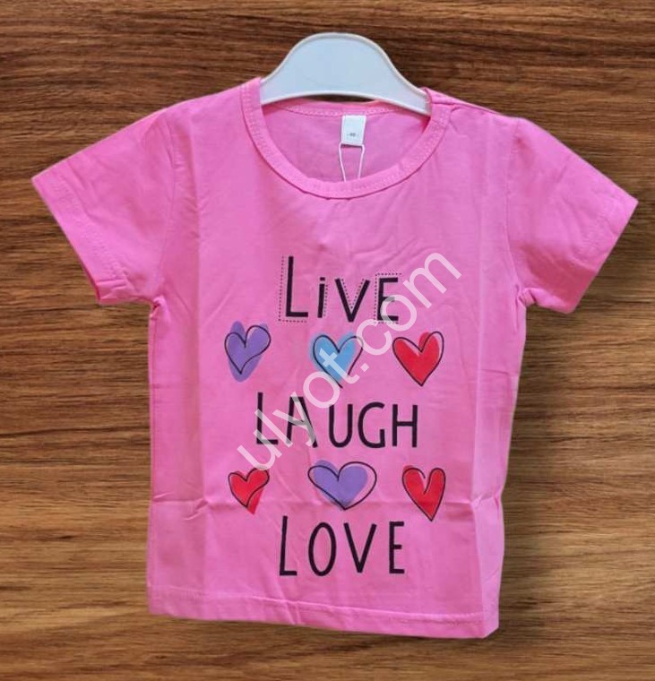 ФУТБОЛКА  (1-3 ГОДА) LOVE РОЗОВЫЙ 