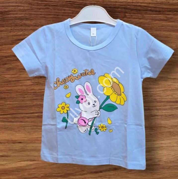 ФУТБОЛКА  (1-3 ГОДА) ПОДСОЛНУХ ГОЛУБОЙ 