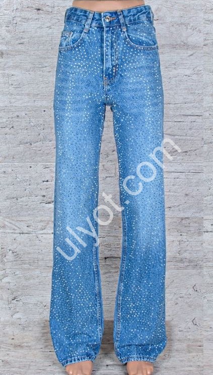 ДЖИНСЫ TOP SHOP (25-32) СТРАЗЫ СИНИЙ 6967