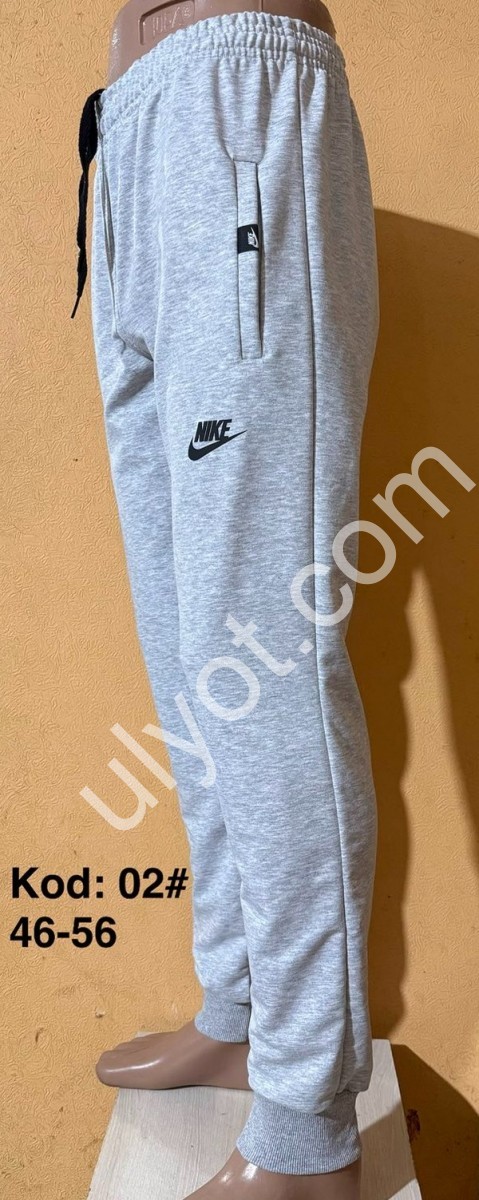 СПОРТ.ШТАНЫ N02 (46-56) МАНЖЕТ МЕЛАНЖ 02