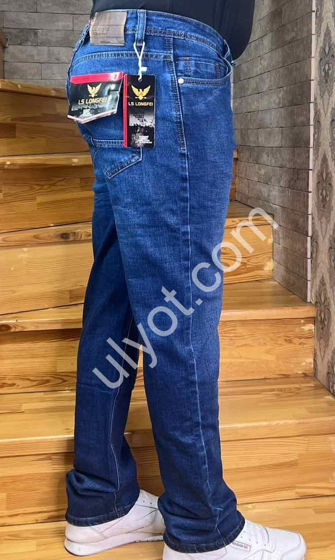 ДЖИНСЫ LONGFEI (29-38) Т.СИНИЙ 358