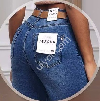 ДЖИНСИ M.SARA (XS-XL) Т.СИНІЙ 3207-3B