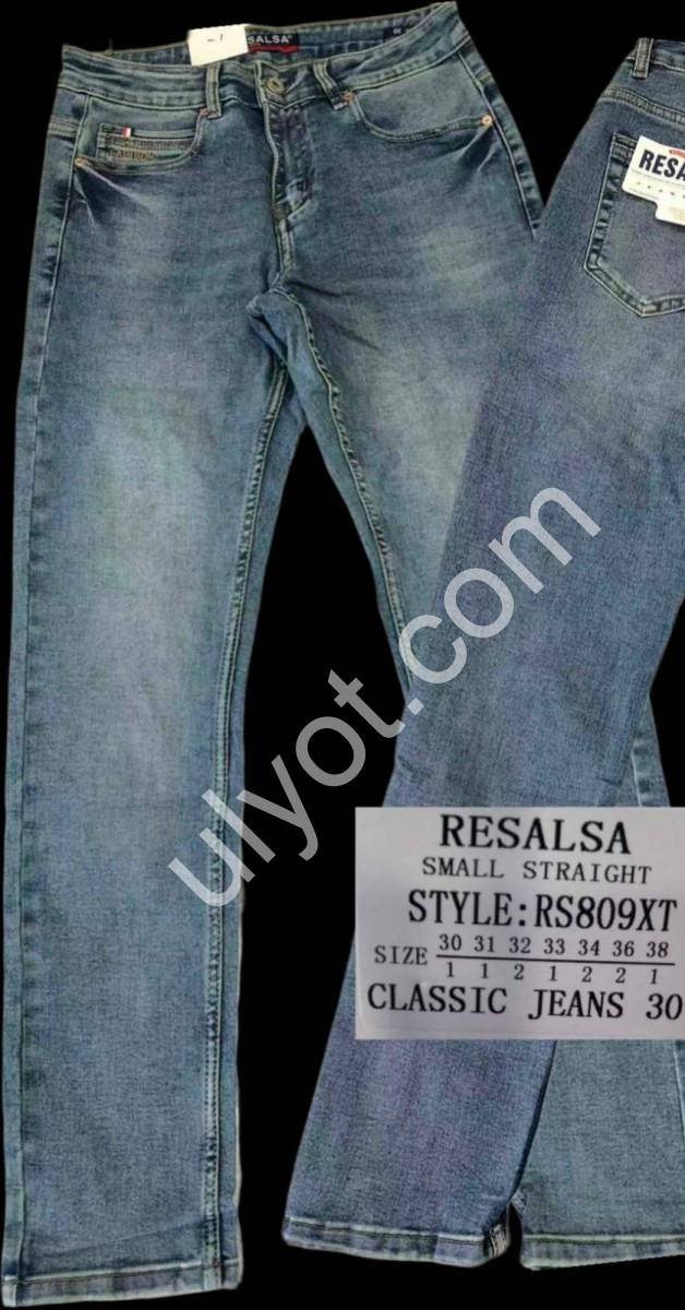 ДЖИНСЫ RESALSA (30-38) СИНИЙ 809