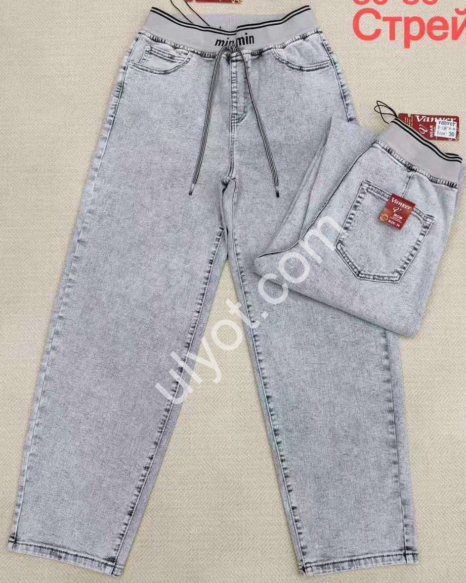 ДЖИНСЫ VANVER (30-36) СЕРЫЙ D138