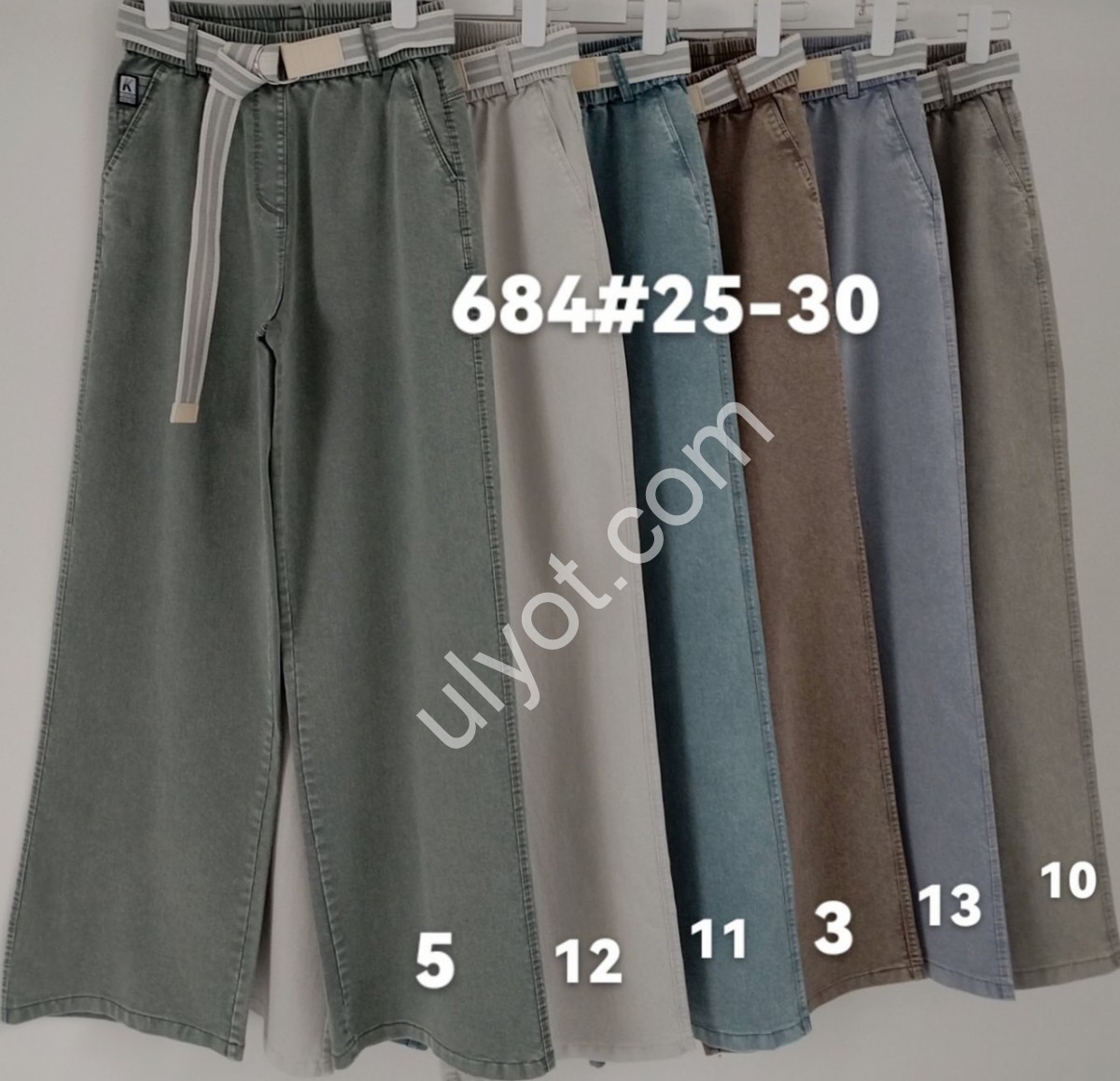 ДЖИНСЫ (25-30) КОРИЧНЕВЫЙ 684-3