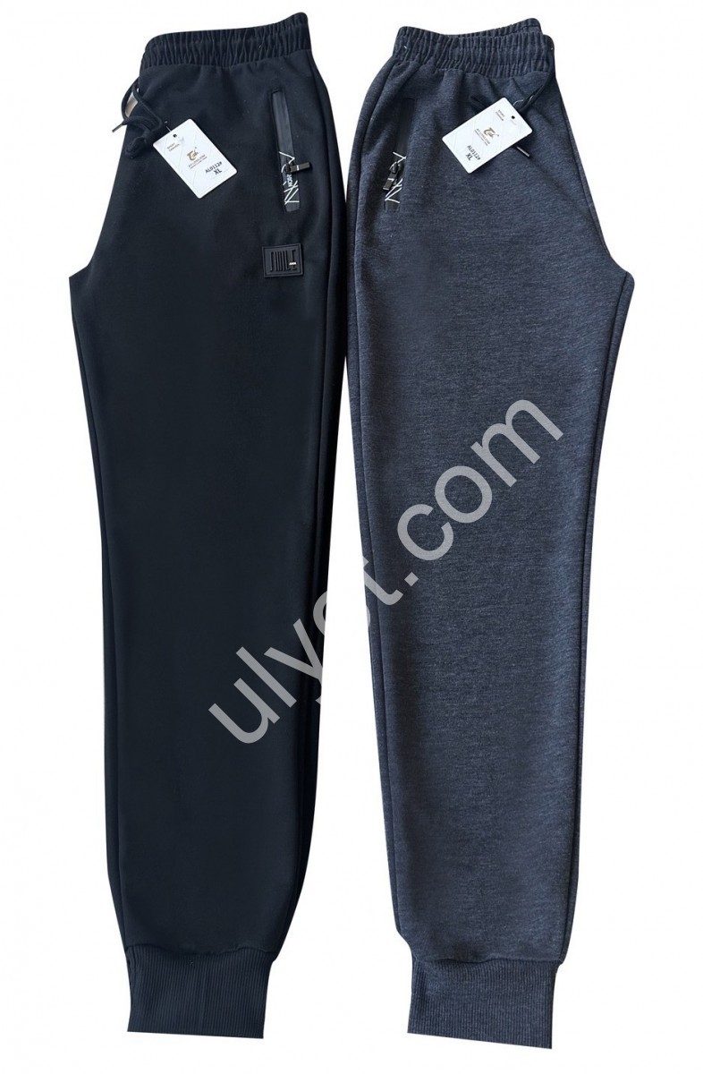 СПОРТ. ШТАНИ (XL-5XL) МАНЖЕТ СІРИЙ AL0112