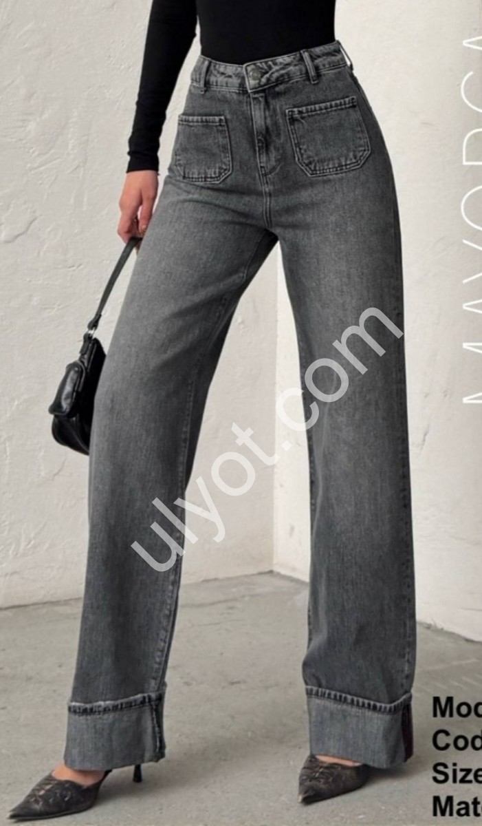 ДЖИНСЫ ZEO BASIC (34-42) Т.СЕРЫЙ 5279