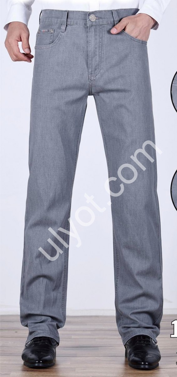 ДЖИНСЫ BASANJIU (32-40) СЕРЫЙ 024-9