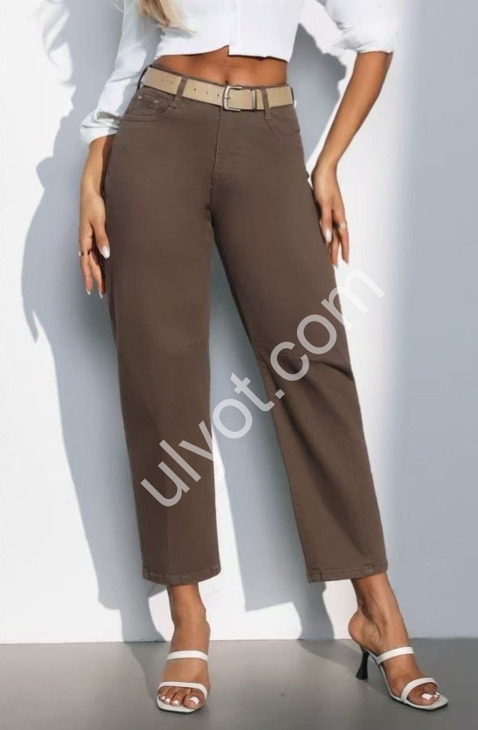 ДЖИНСЫ M.SARA (XS-XL) КОРИЧНЕВЫЙ 1698-16