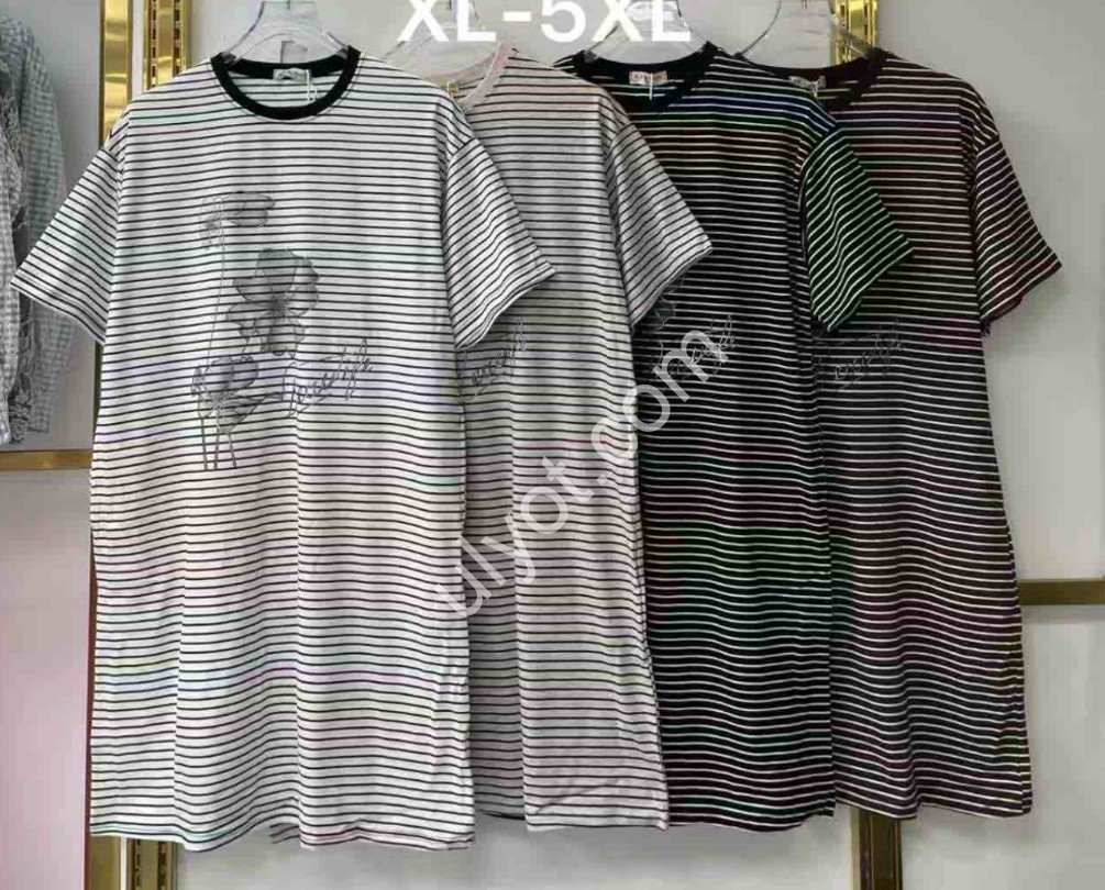 ФУТБОЛКА-ПЛАТЬЕ (52-60) ШОКОЛАД TW60006