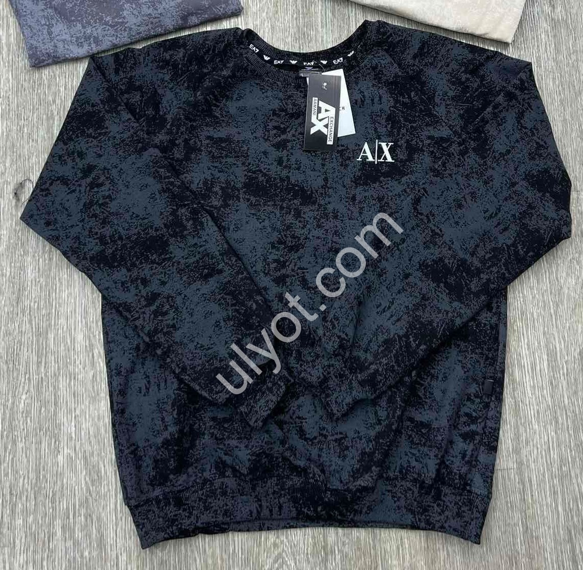 СВИТШОТ A07 (M-3XL) ЧЕРНЫЙ 