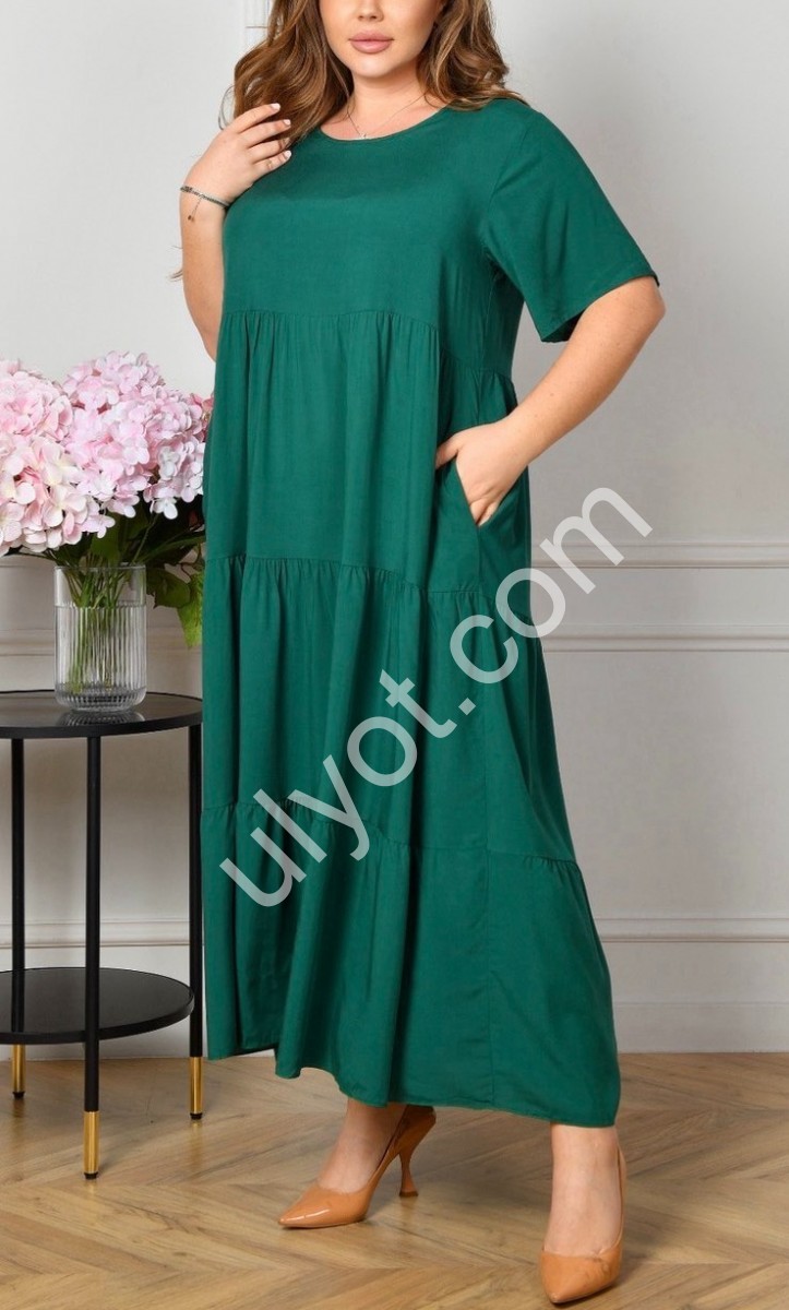СУКНЯ (2XL-4XL) ЗЕЛЕНИЙ A09