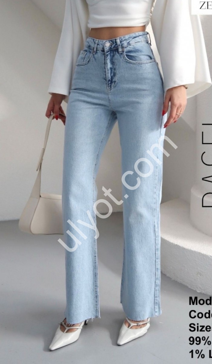 ДЖИНСЫ ZEO BASIC (34-42) ГОЛУБОЙ 5302