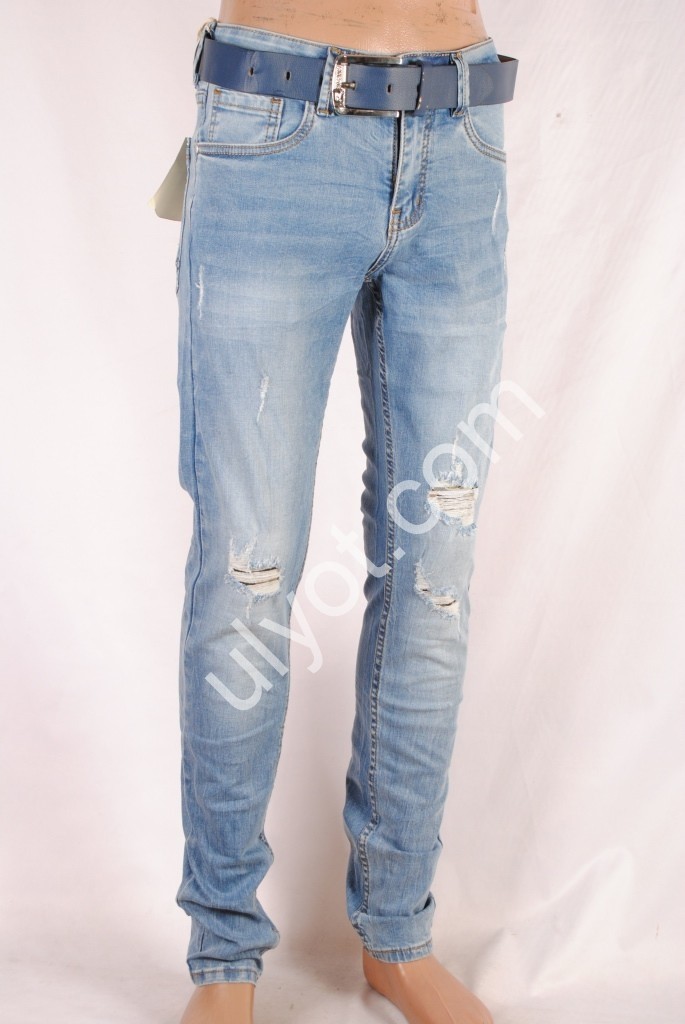 ДЖИНСЫ VERSION (29-36) ГОЛУБОЙ 6034