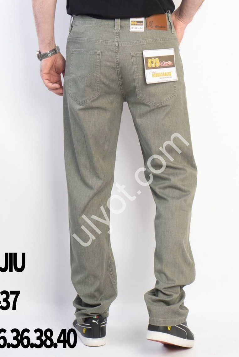 ДЖИНСИ BASANJIU (32-40) СІРИЙ 024-37
