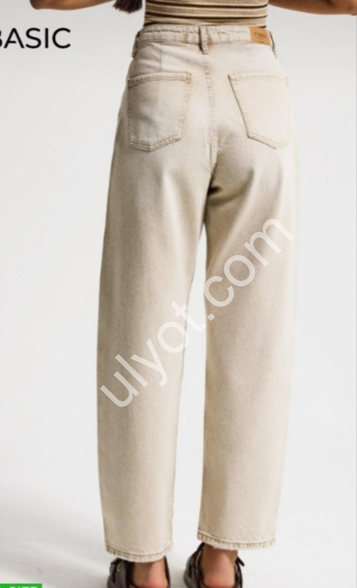 ДЖИНСИ IT'S BASIC (32-36) ПІСОК 3240/4s6/172