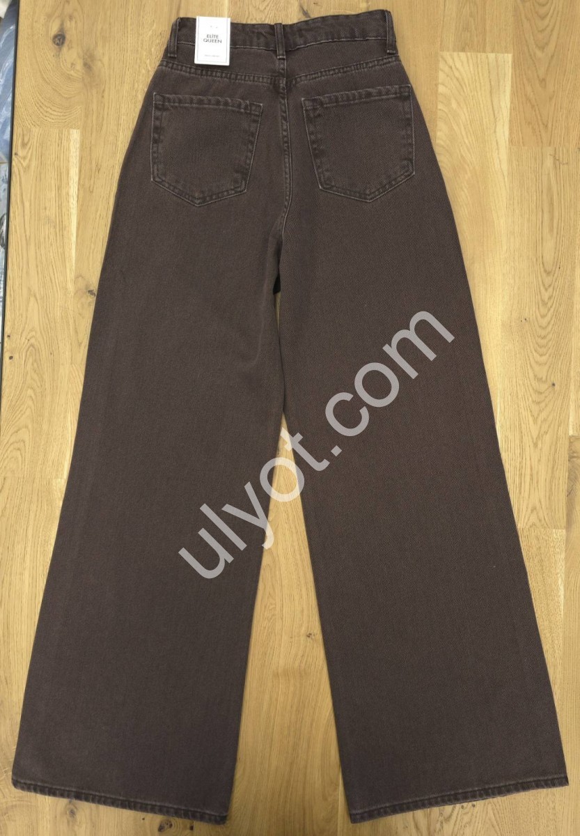ДЖИНСЫ ELITE QUEEN (25-30) СТРАЗЫ ШОКОЛАД 1312/T-1-177