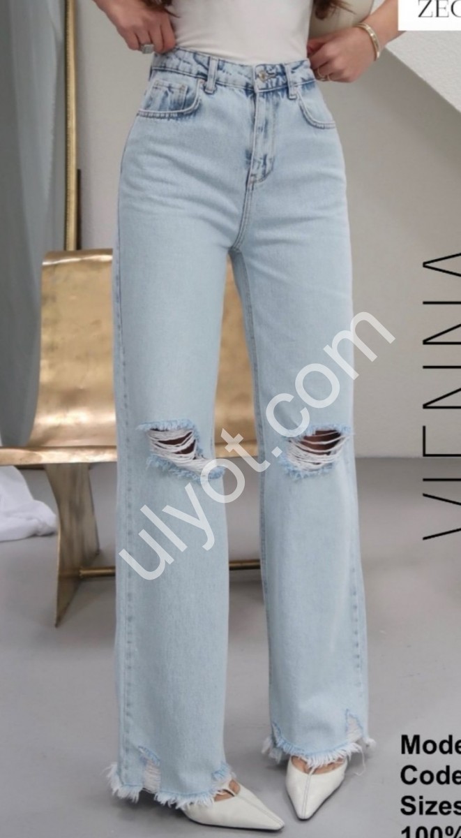 ДЖИНСЫ ZEO BASIC (34-42) ГОЛУБОЙ 5359