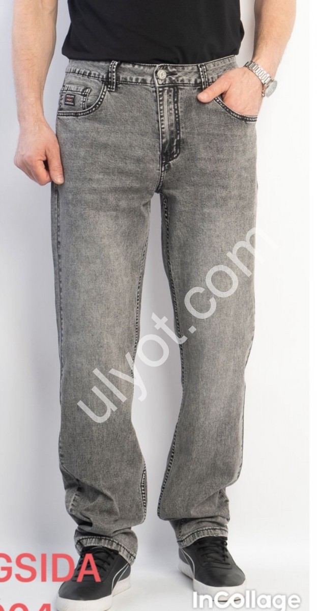 ДЖИНСЫ FANGSIDA (34-38) СЕРЫЙ 8904