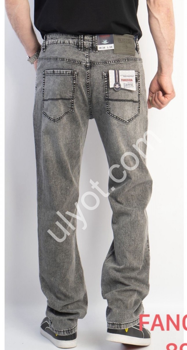 ДЖИНСЫ FANGSIDA (34-38) СЕРЫЙ 8904