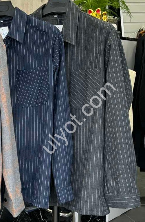 Сорочка (XL-4XL) Т.СИНІЙ 7761