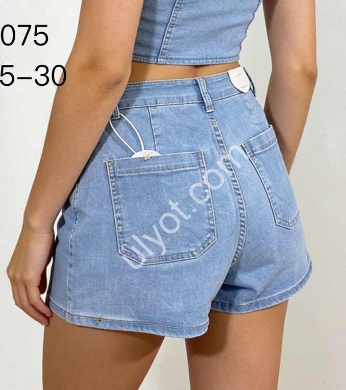 ШОРТИ-Спідниця (25-30) БЛАКИТНИЙ 075