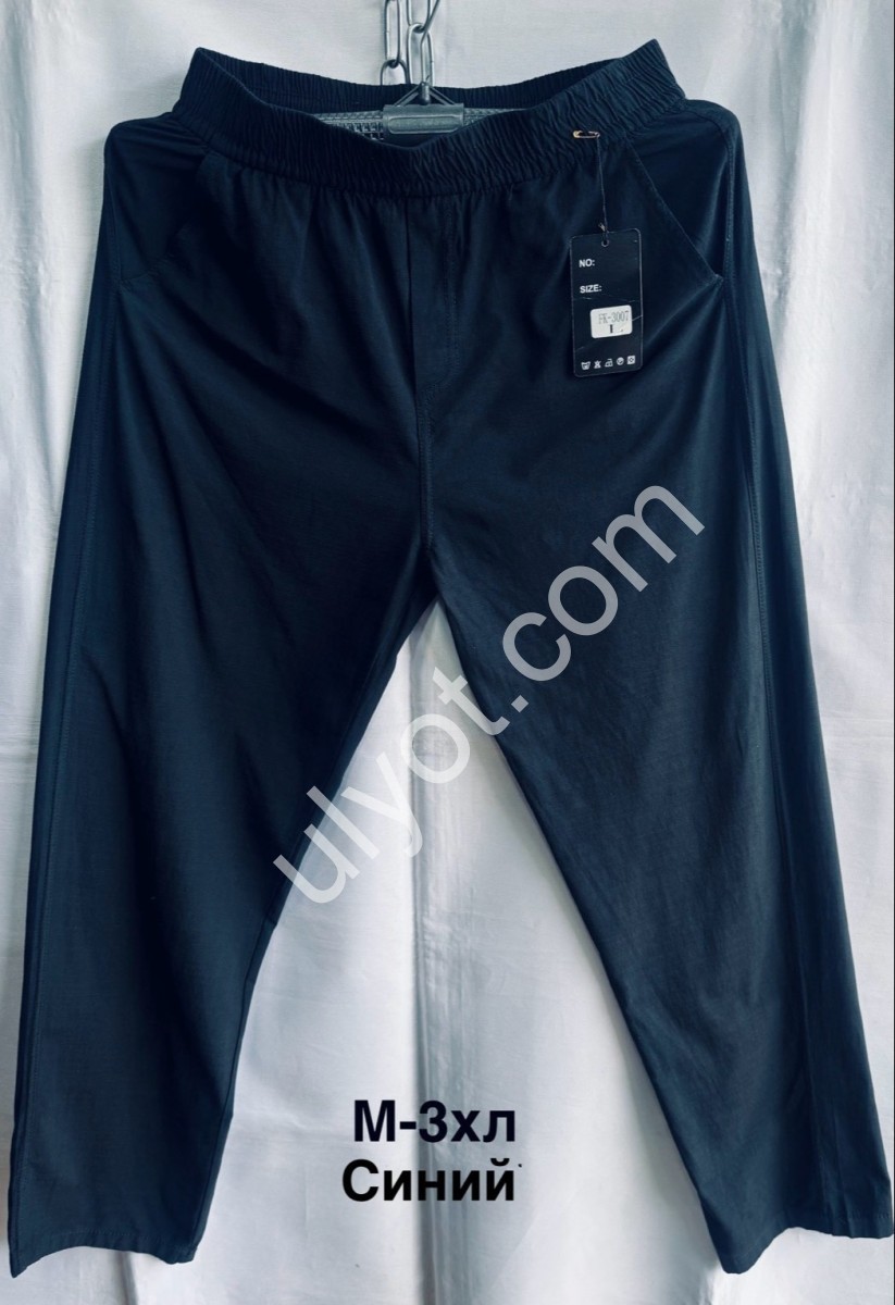 ШТАНЫ (M-3XL) ПРЯМОЙ Т.СИНИЙ 3007