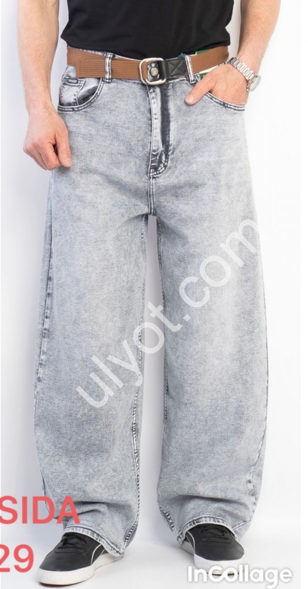 ДЖИНСИ FANGSIDA (27-34) СВ.СІРИЙ 8929