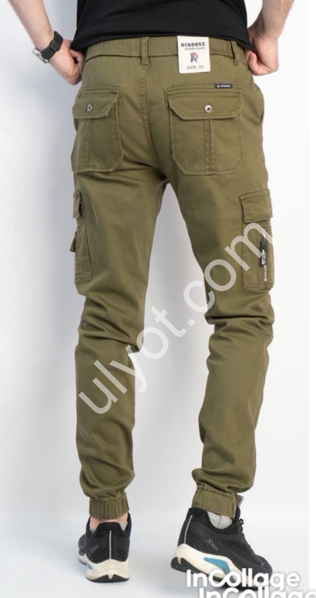 ДЖИНСИ RTROOSS (29-36) КАРГО СВ.ХАКІ 8076-4