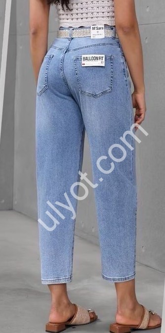 ДЖИНСЫ M.SARA (XS-XL) ГОЛУБОЙ 386-5