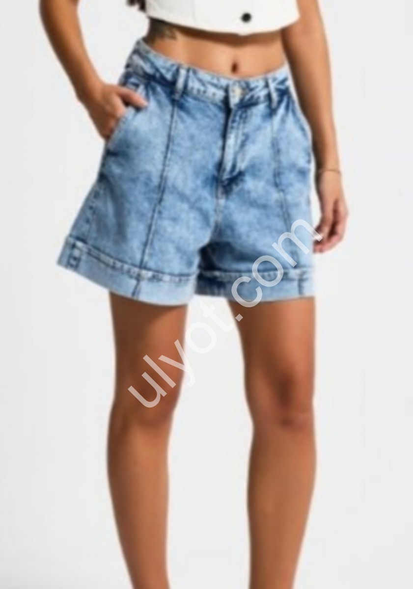 ШОРТЫ IT'S BASIC (34-42) ГОЛУБОЙ 4533/3s6/3