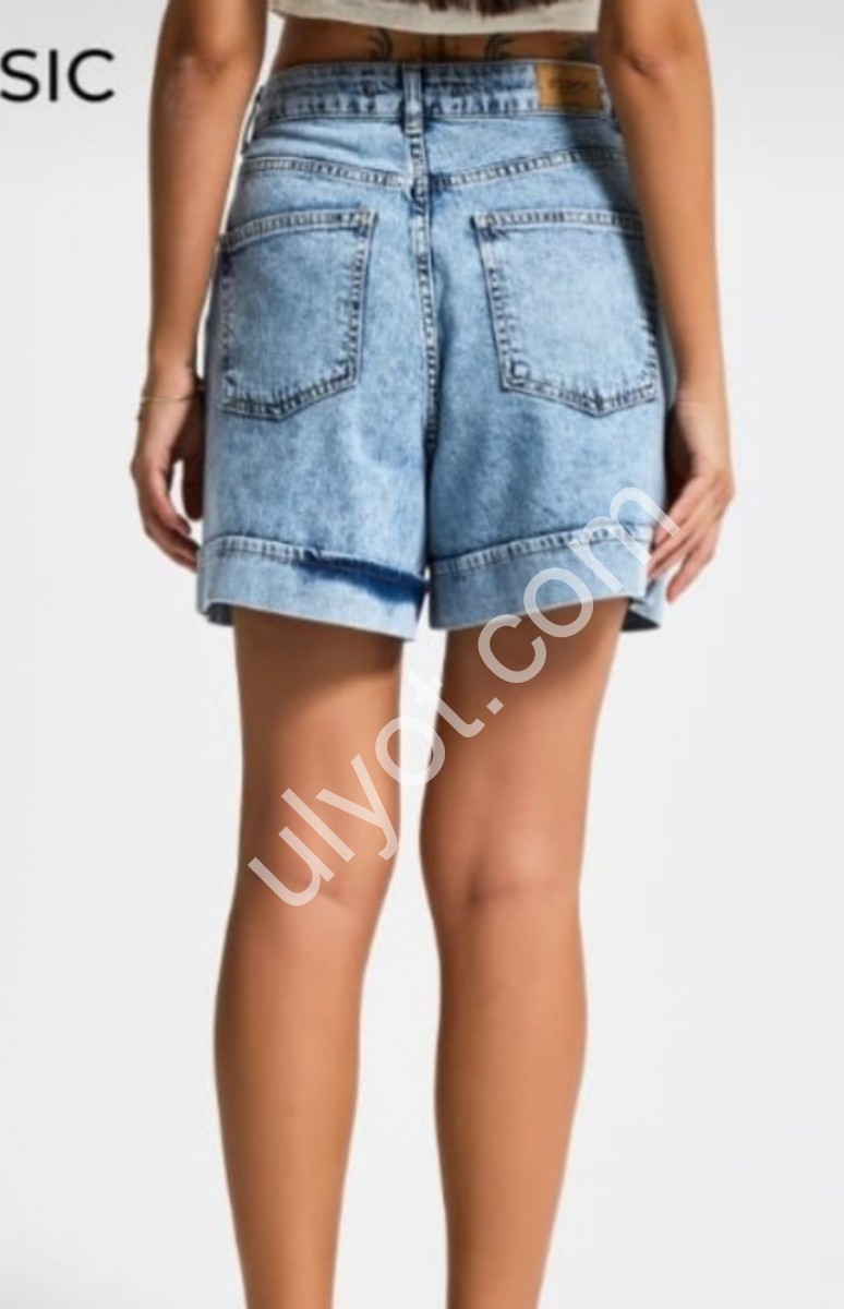 ШОРТЫ IT'S BASIC (34-42) ГОЛУБОЙ 4533/3s6/3