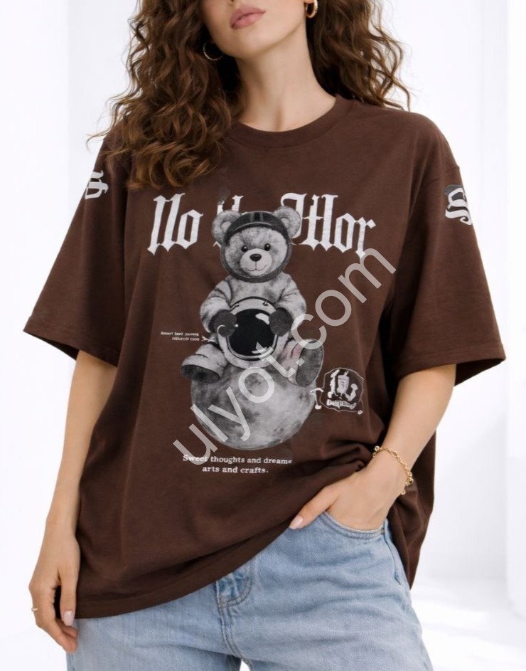 ФУТБОЛКА (ONESIZE 42-46) МИШКА ШОКОЛАД M55