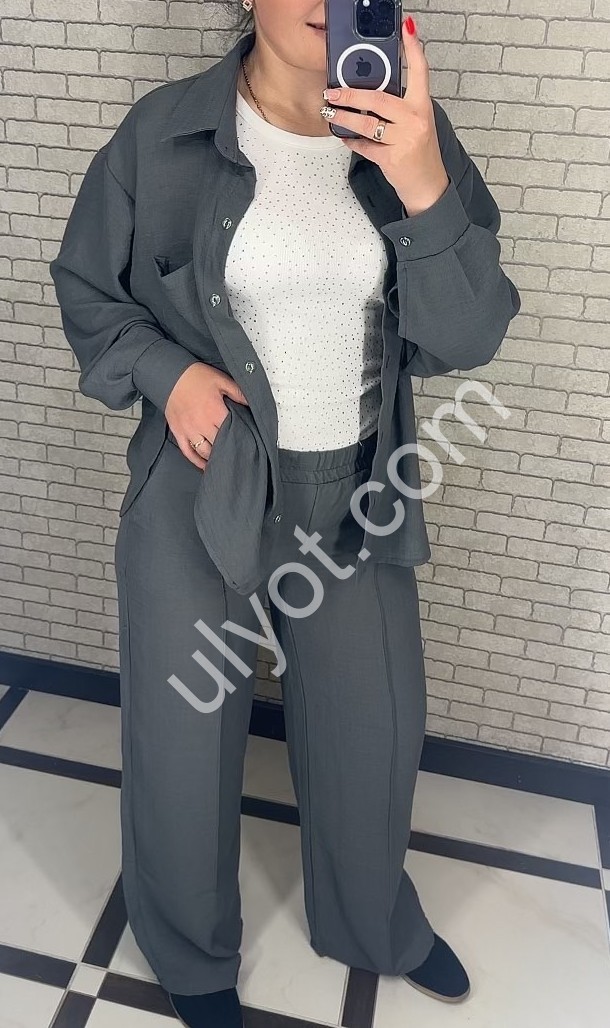 КОСТЮМ (42-52) СІРИЙ 034