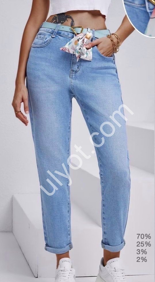 ДЖИНСЫ M.SARA (XS-XL) ГОЛУБОЙ 2776-4